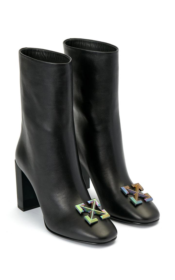Off-white C/o Virgil Abloh Leather Arrow Ankle Boots