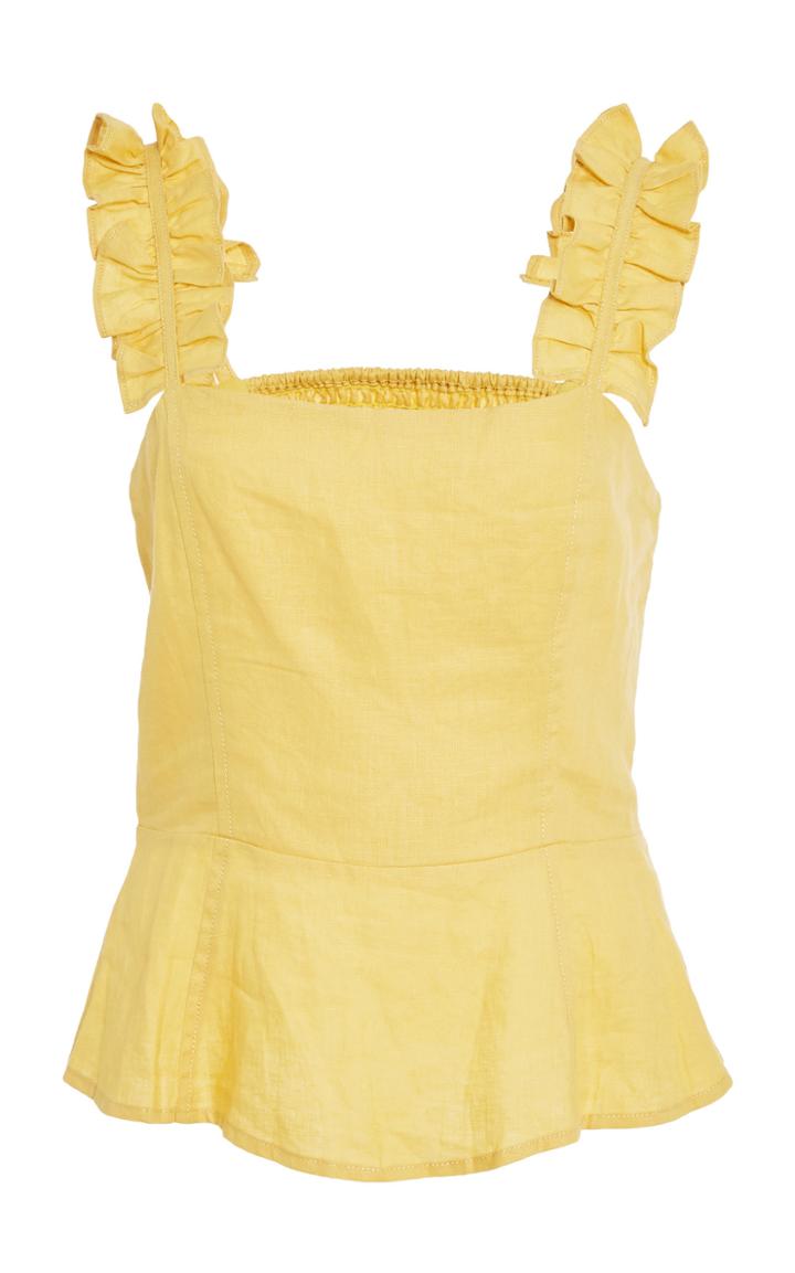 Suboo Biscay Peplum Linen Top