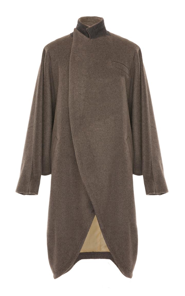 Situationist Classic Collar Wool Silk Poncho