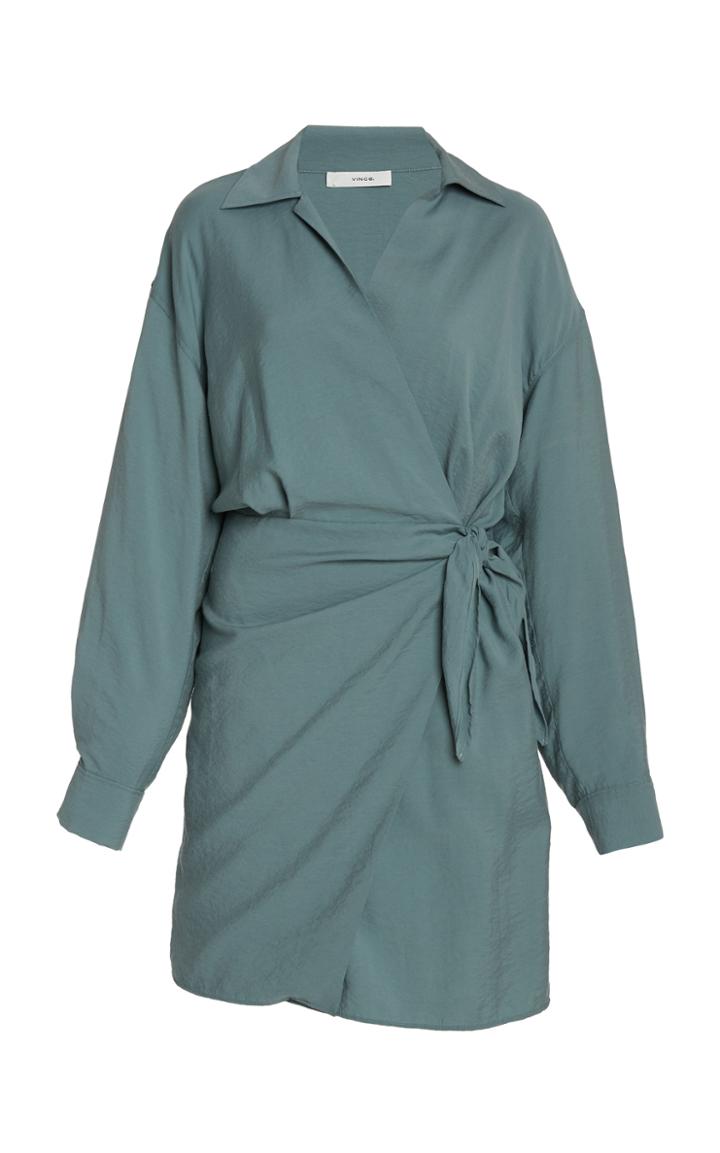 Moda Operandi Vince Crepe Wrap Shirt Dress