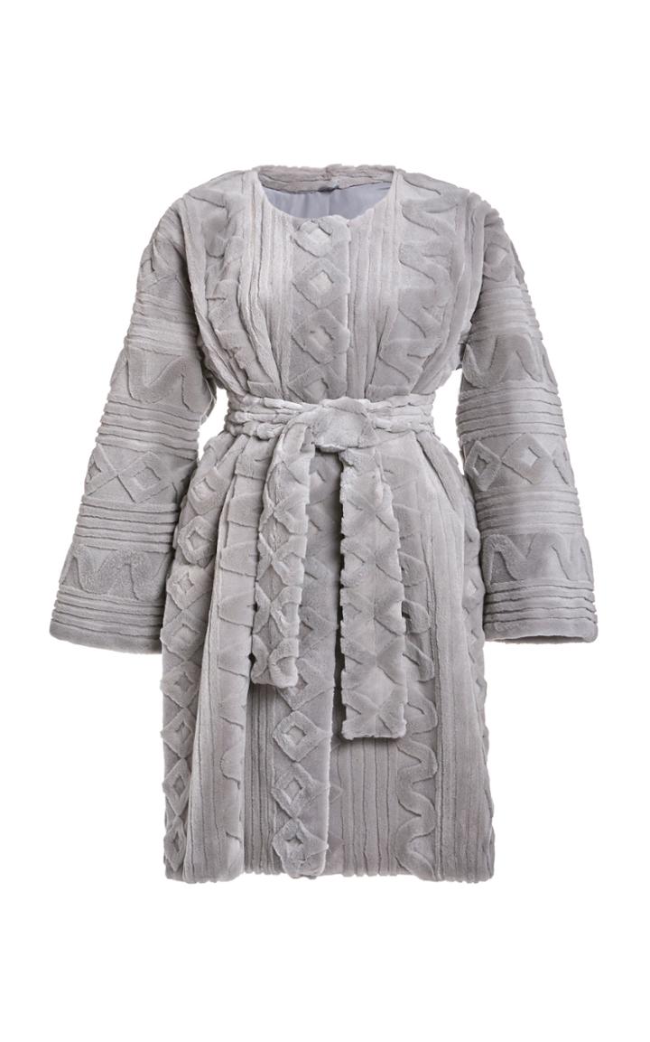 Moda Operandi J. Mendel Intarsia Mink Coat Size: 2