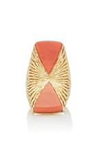 Mahnaz Collection Limited Edition Coral And Textured 18k Gold Ring By Kutchinsky C.1970