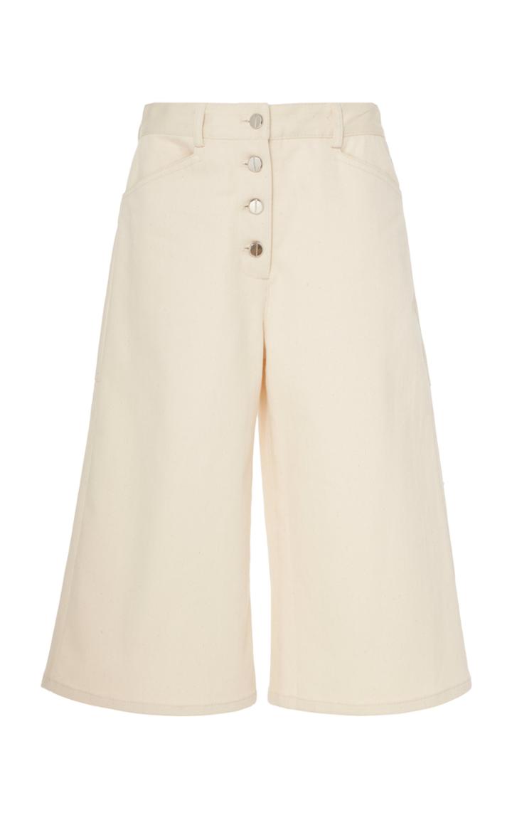 Rosetta Getty Flared Cotton-blend Bermuda Shorts