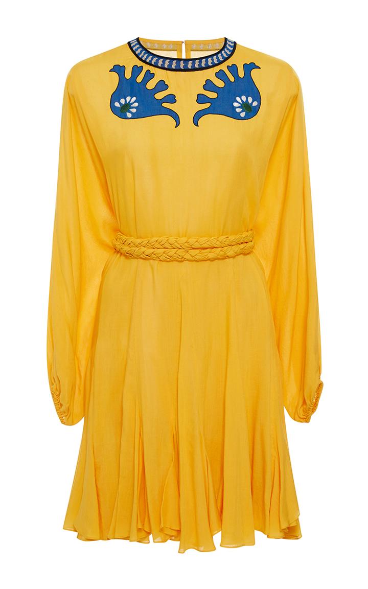 Rhode Resort Ella Embroidered Belted Dress