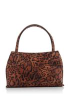 By Far Charlotte Leopard Print Suede Leather Bag