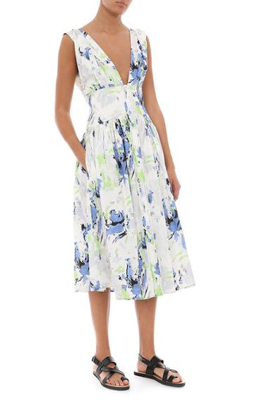 Moda Operandi Philosophy Di Lorenzo Serafini Printed Poplin Midi Dress
