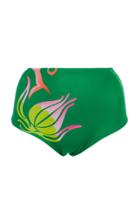 Cynthia Rowley Green Floral Bikini High-waisted Bottom