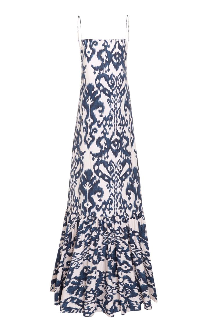 Andres Otalora Valverde Backless Cotton Maxi Dress
