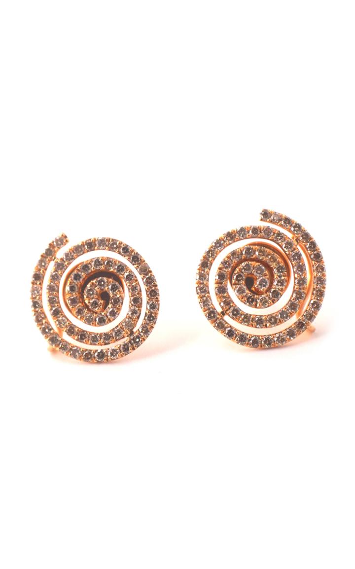 Moda Operandi Sharon Khazzam One Of A Kind Brown Diamond Swirl Earrings