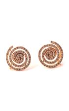 Moda Operandi Sharon Khazzam One Of A Kind Brown Diamond Swirl Earrings
