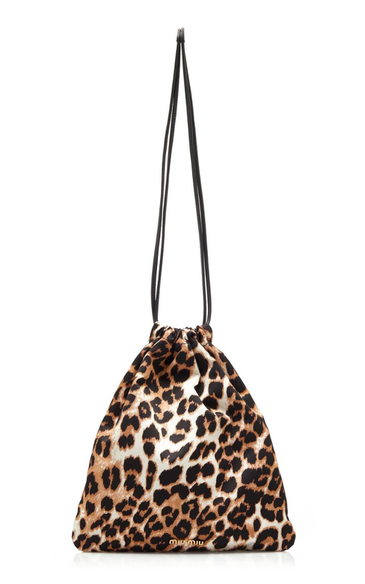 Miu Miu Printed Satin-faille Pouch