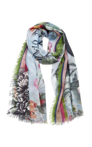 Ama Pure Flowerpower Azzuro Scarf