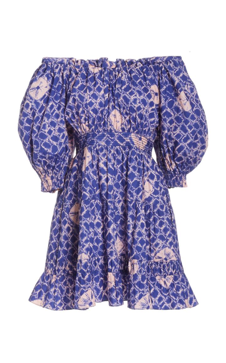 Ulla Johnson Shibori Printed Poplin Mini Dress