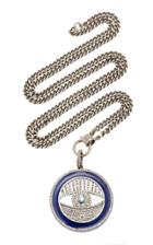 Sheryl Lowe Sterling Silver, Enamel And Diamond Necklace