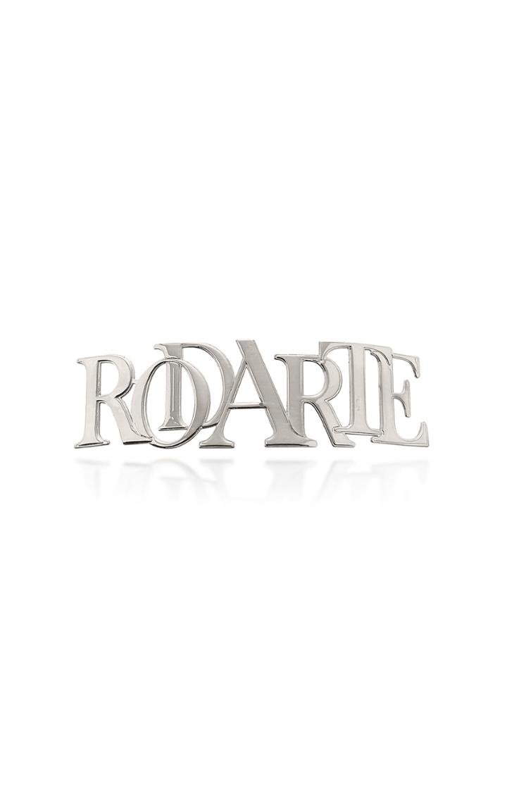 Rodarte Mini Logo-embellished Brass Hair Clip