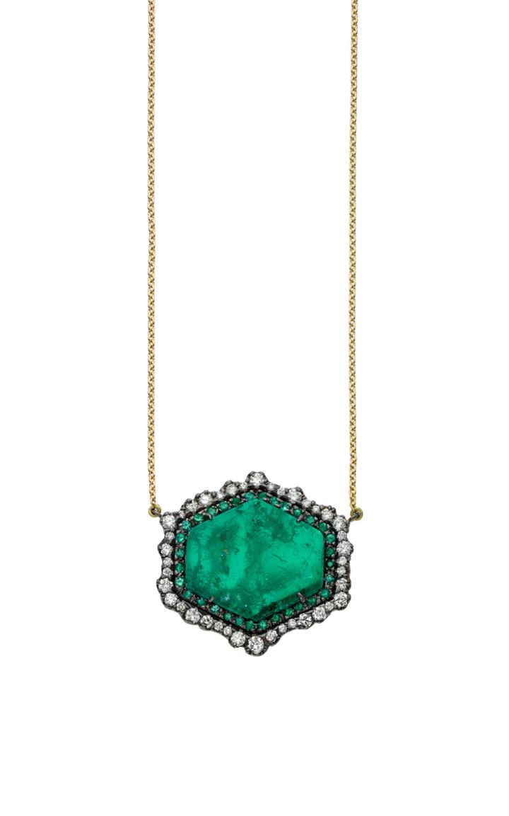 Moda Operandi Kimberly Mcdonald X Muzo 18k Gold And Muzo Emerald Pendant