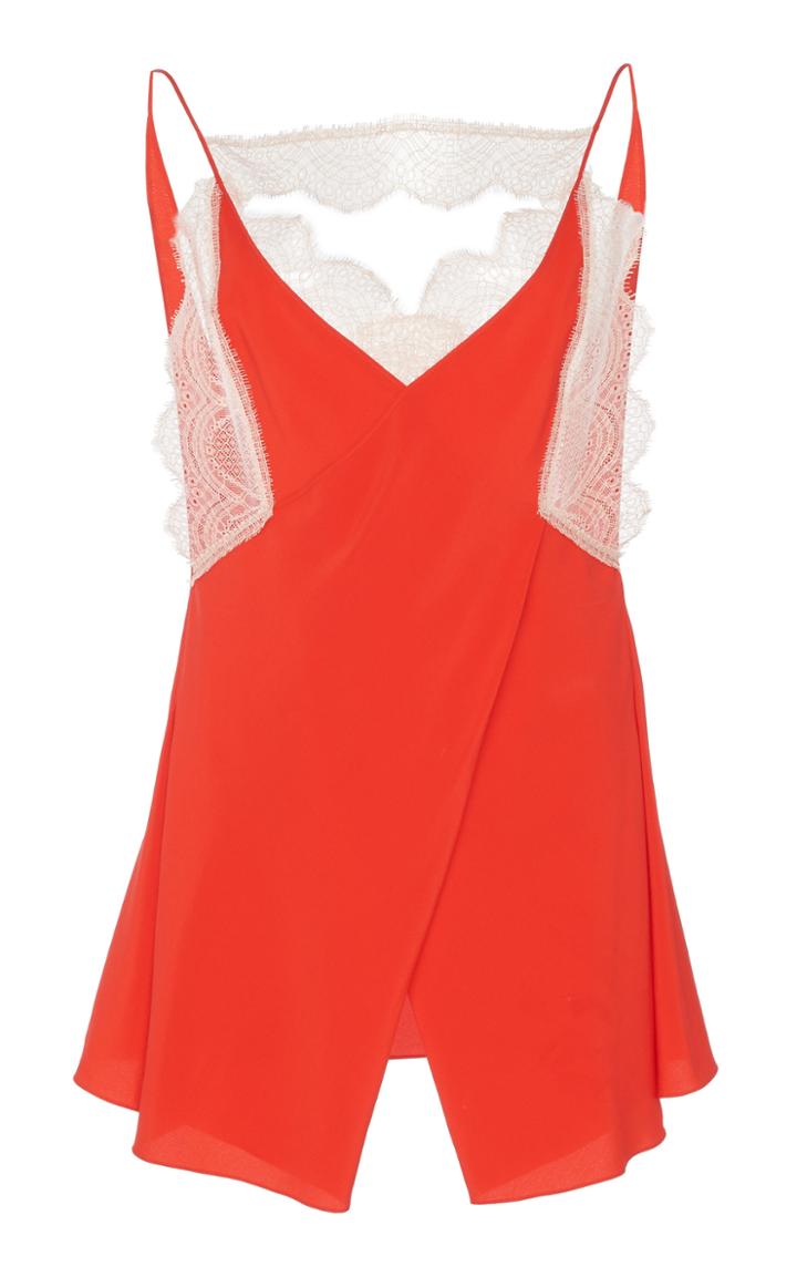 Victoria Beckham Cross-front Crepe De Chine Cami Top
