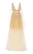 Oscar De La Renta Crystal-embellished Tulle Gown