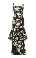 Johanna Ortiz M'o Exclusive Silence Of Asia Floral Cotton Sateen Dress