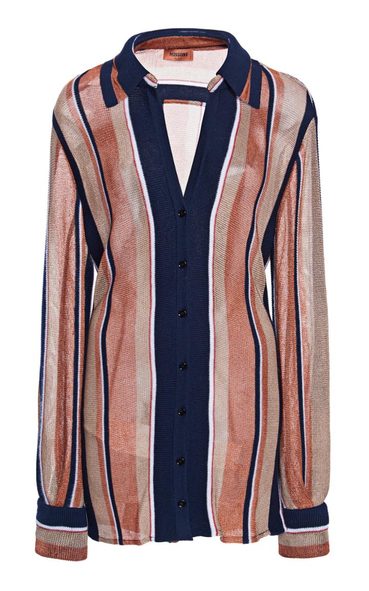 Moda Operandi Missoni Striped Crepe Blouse