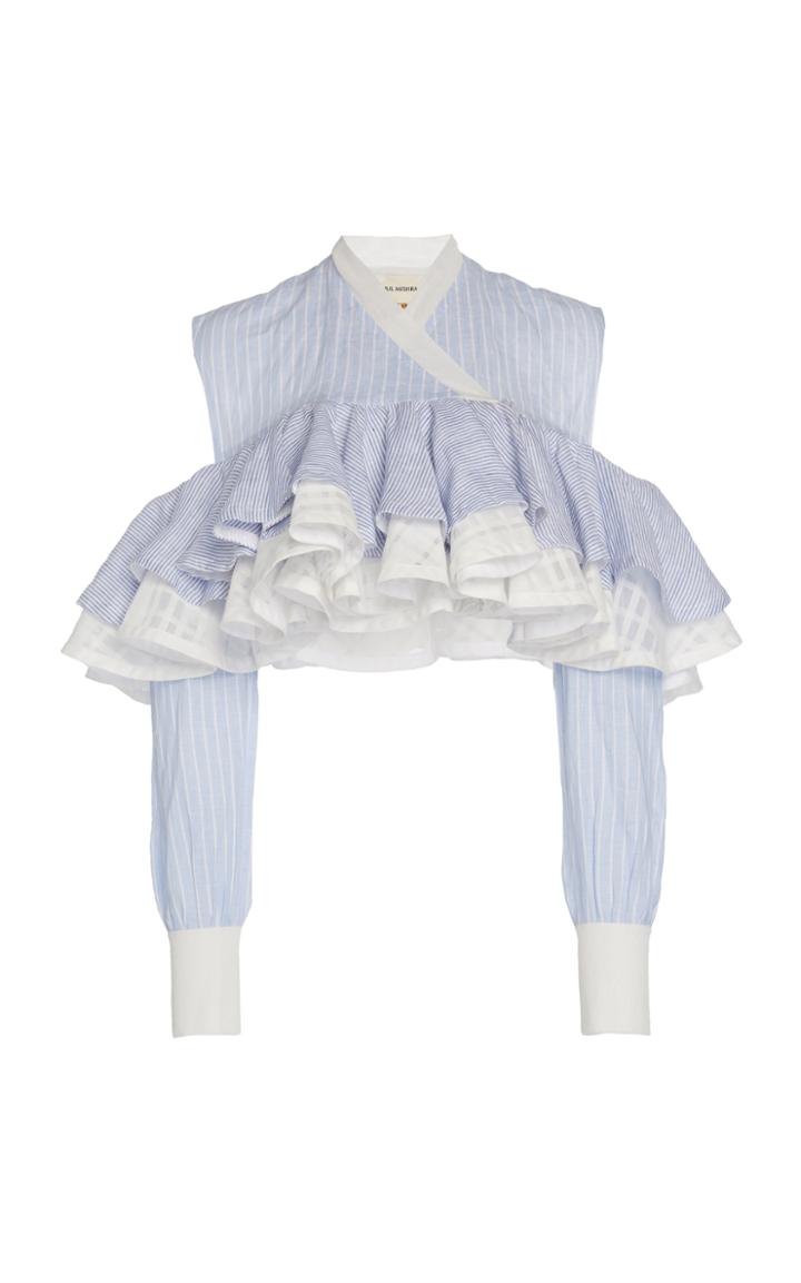 Rahul Mishra Ruffle Crop Shirt