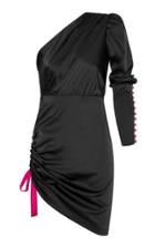 Moda Operandi Retrofte Neva One-shoulder Silk Mini Dress Size: Xs