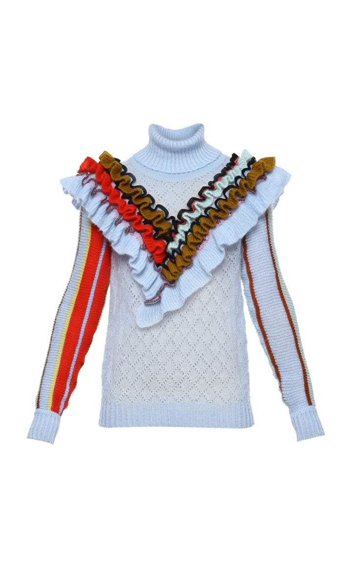 Anna October Accordion Ruffle Turtleneck