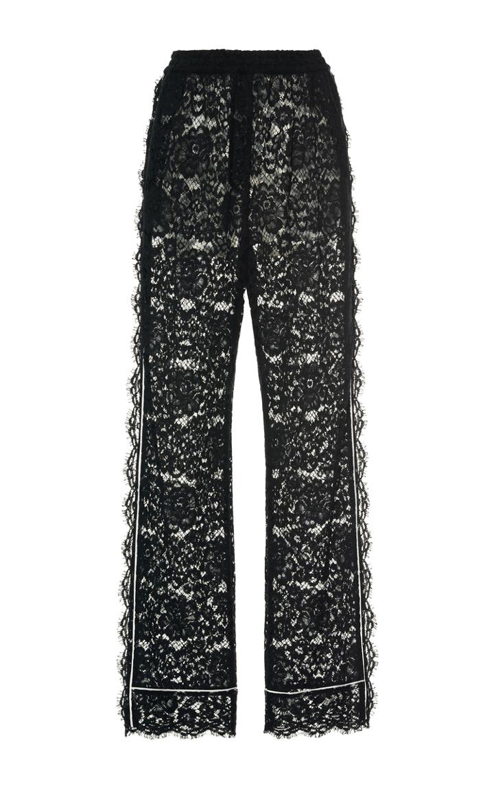 Dolce & Gabbana Wide Leg Lace Pants