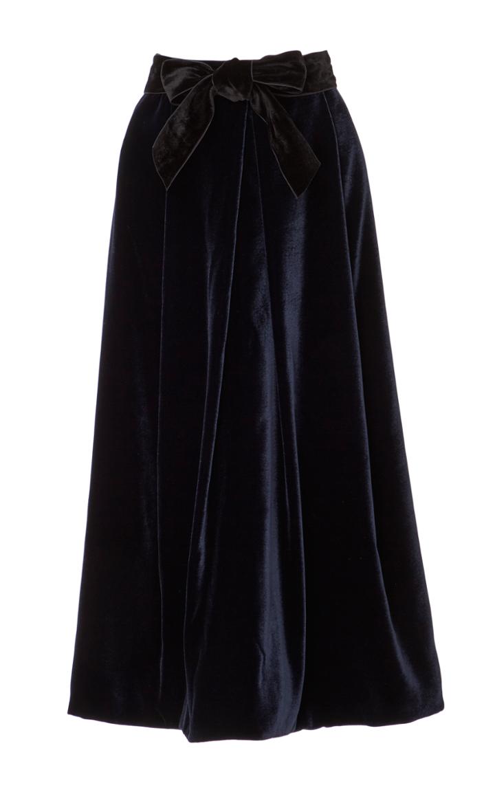 Monique Lhuillier A-line Velvet Skirt