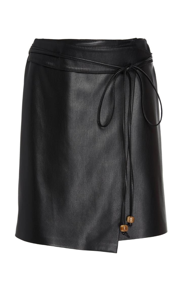 Nanushka Sekoya Belted Faux-leather Mini Skirt