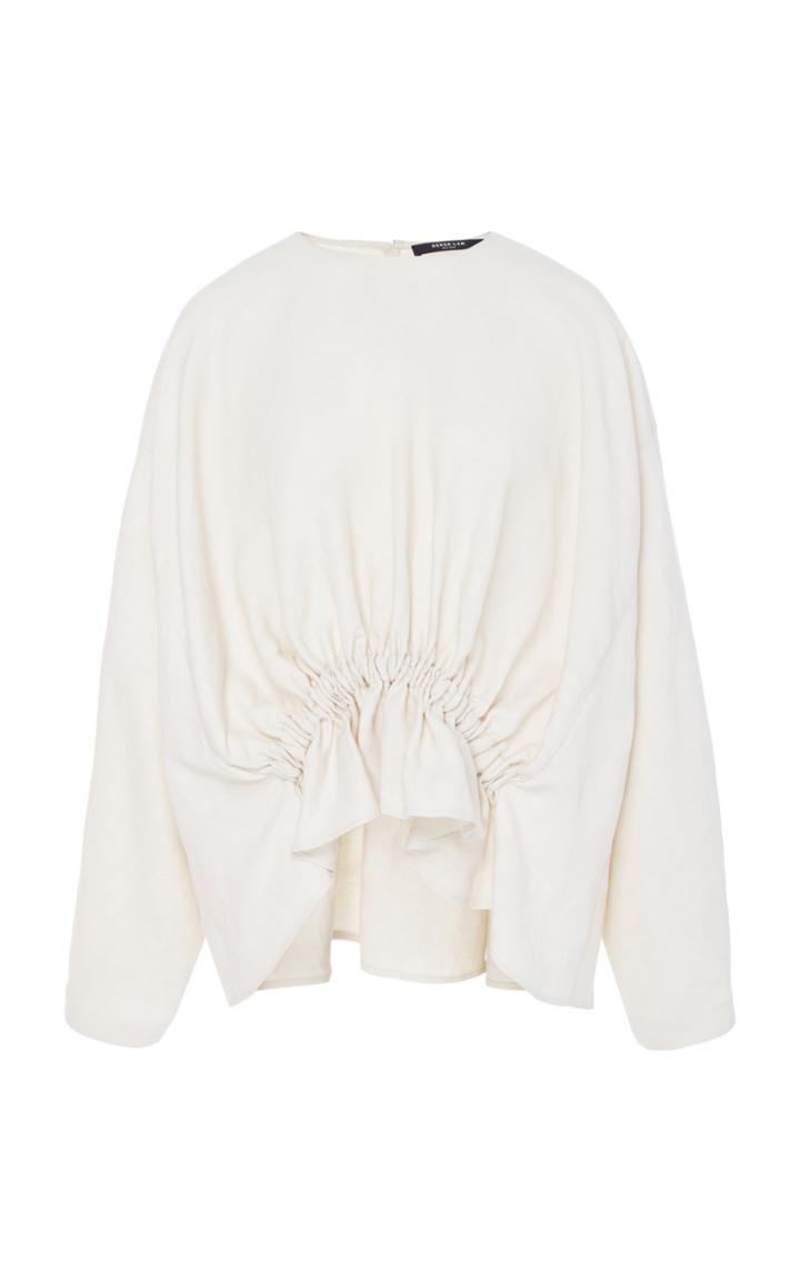 Derek Lam Cinched-waist Linen Top