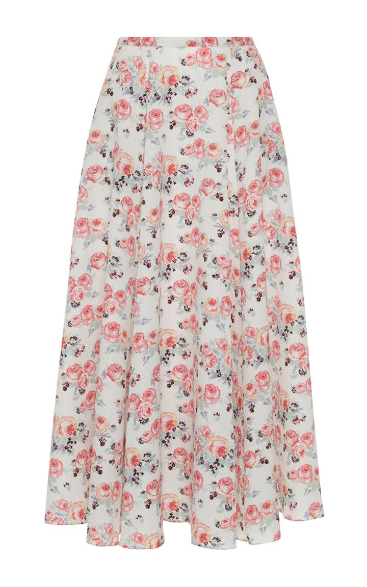 Emilia Wickstead Eleanor Pleated Midi Skirt
