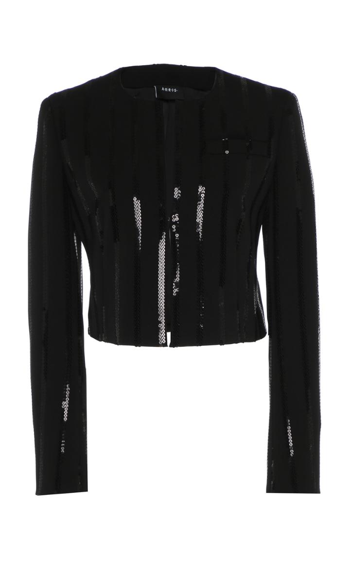 Akris Sequined-embellished Silk Short Jacket