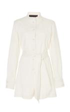 Martin Grant Button Up Linen Playsuit