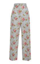 Prada Floral Printed Silk Trousers