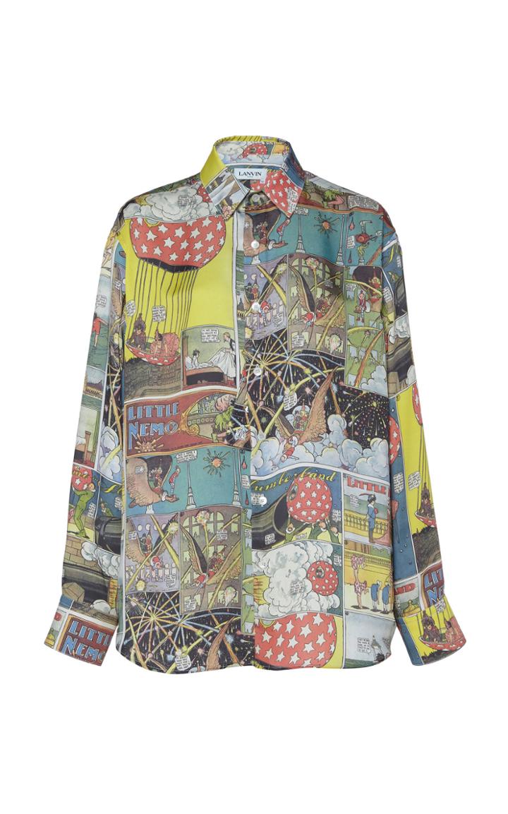Moda Operandi Lanvin Little Nemo-printed Satin Button-down Size: 36