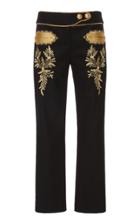 Paco Rabanne Low-rise Straight-leg Embroidered Pants