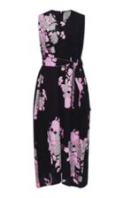 Yvonne S Sleeveless Floral-print Cotton Midi Dress