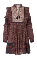Sea Ruffle Sleeve Maya Dress