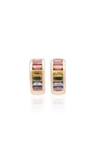 Jane Taylor Sapphire And Spinel 14k Rose Gold Hoop Earrings