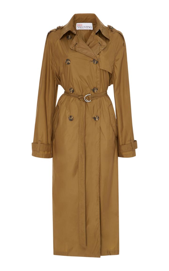 Red Valentino Double Breasted Raglan Trench