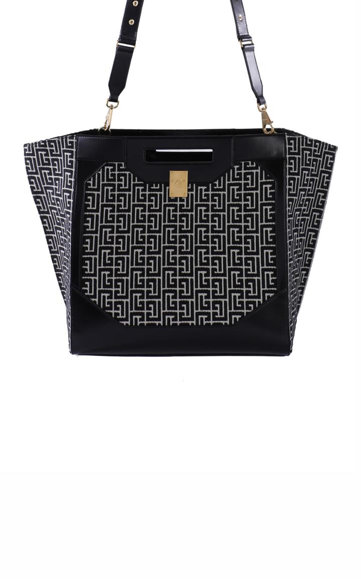 Moda Operandi Balmain 1945 Large Monogram Jacquard Tote