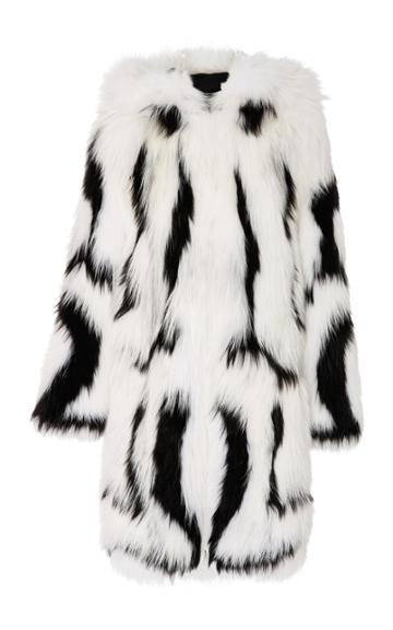 Oscar De La Renta Hooded Fur Coat