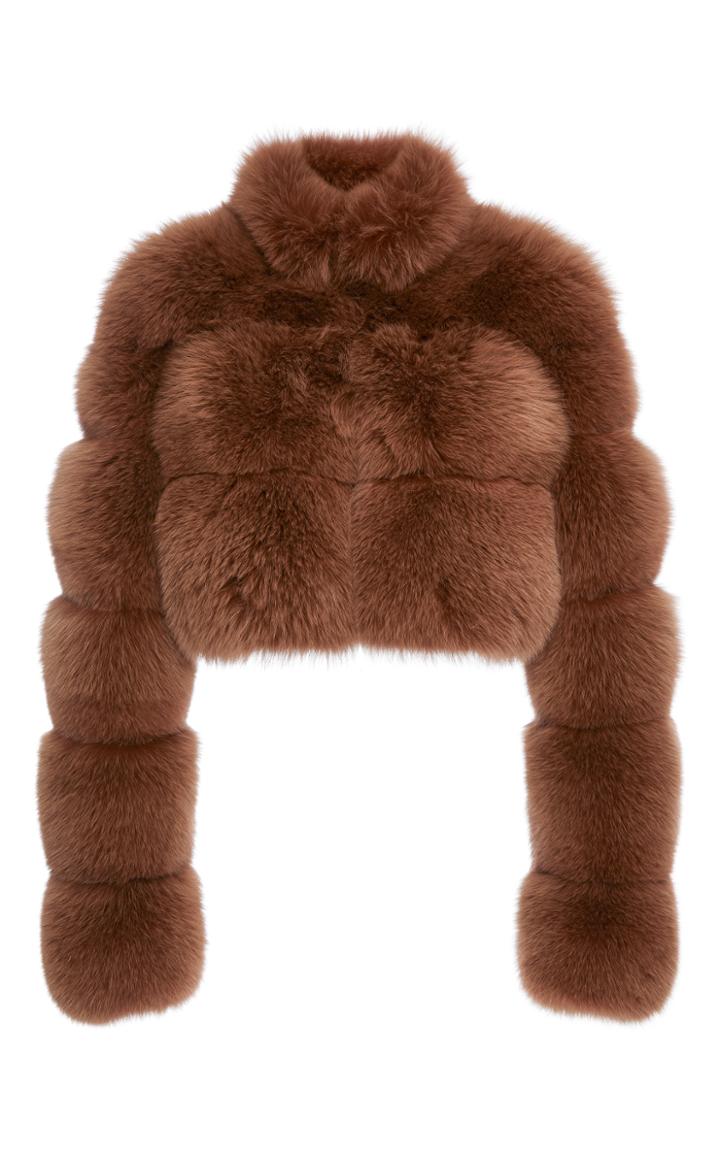 Jonathan Simkhai Fox Fur Crop Jacket