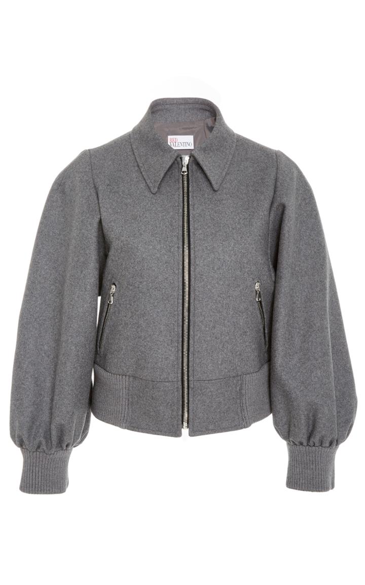 Red Valentino Long Sleeve Wool Jacket