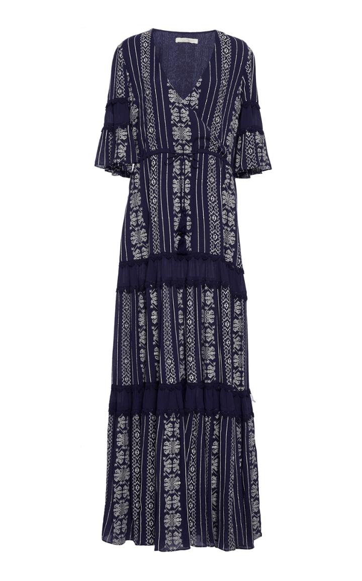 Jonathan Simkhai Embroidered Cotton-voile Tiered Maxi Dress