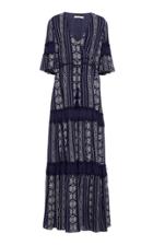 Jonathan Simkhai Embroidered Cotton-voile Tiered Maxi Dress