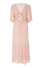 Faithfull Maple Checkered Midi Dress