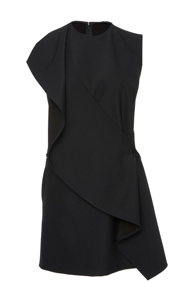 Summa Crew Neck Sleeveless Short Dress With Detachable Ruffle