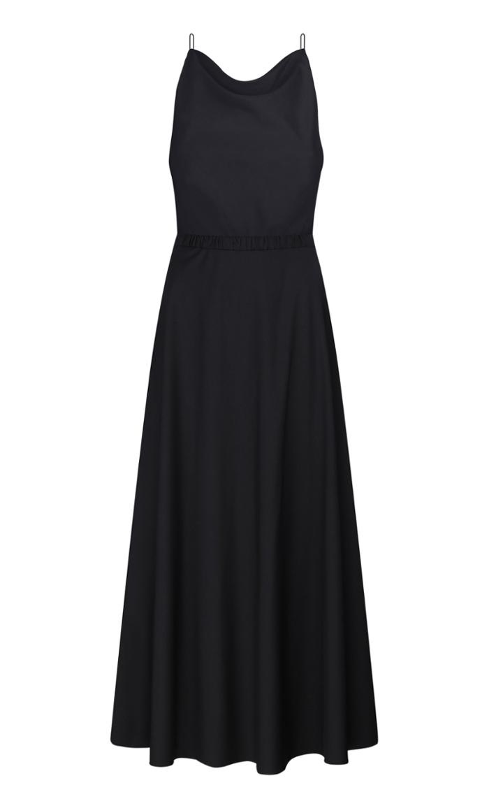 Anna October Open-back Crepe Dress